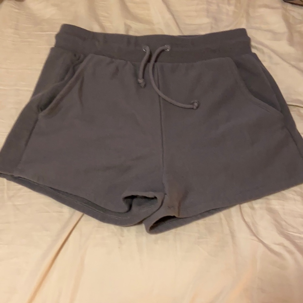GRAY SHORTS WORON ONCE